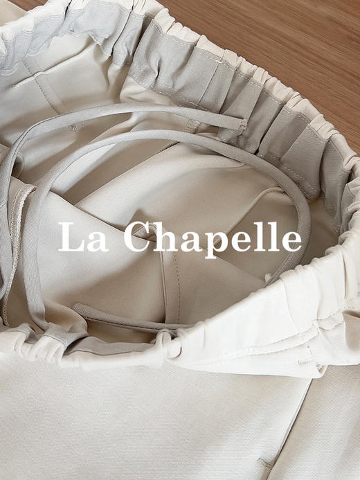 专柜实拍【莫代尔！舒芙蕾触感】拉夏贝尔/La Chapelle软糯舒适松紧腰内里抽绳口袋设计净版垂感显瘦休闲裤 商品图5