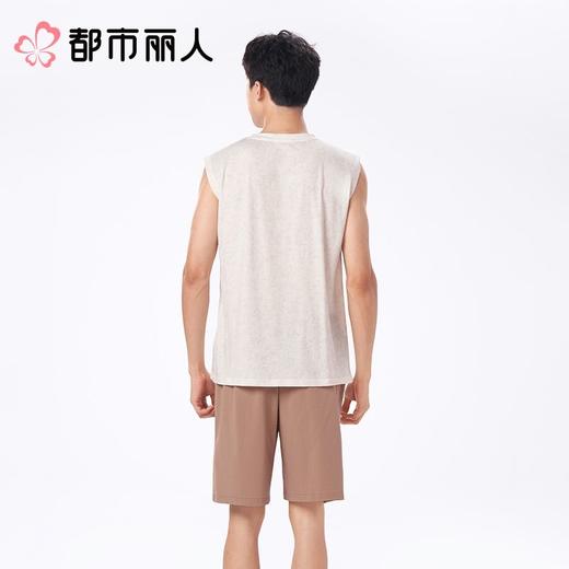 都市丽人睡衣男士睡衣薄家居服睡衣男士棉质背心套装男装背心短裤可外穿FHC2B9 商品图2