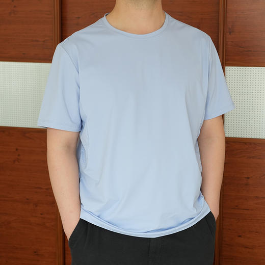 【lulu同款】2026新款小皱激光冲孔多功能裁片男女款四面弹透气运动T恤 商品图9