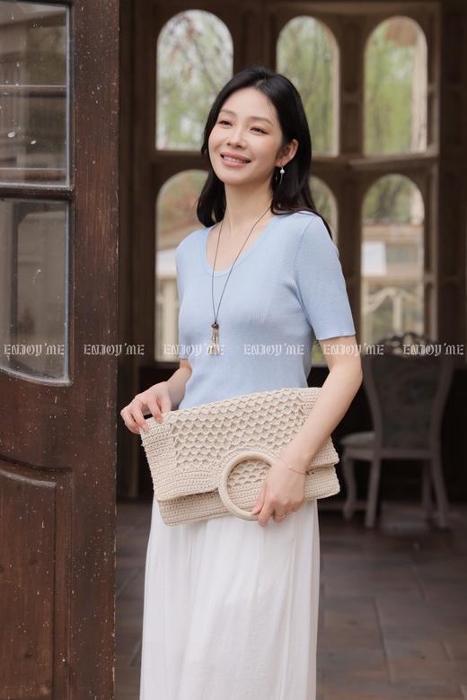 【门店同款】ENJOY夏季V领短袖针织上衣 170747705 商品图8