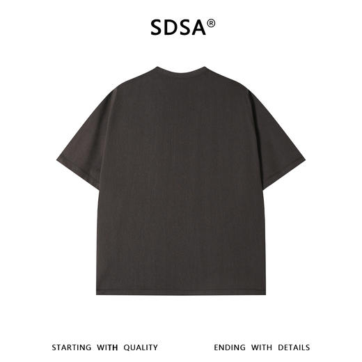 SDSA男装2026新款高贵轻奢韩系简约半纽扣圆领短袖T恤基础款百搭 商品图4