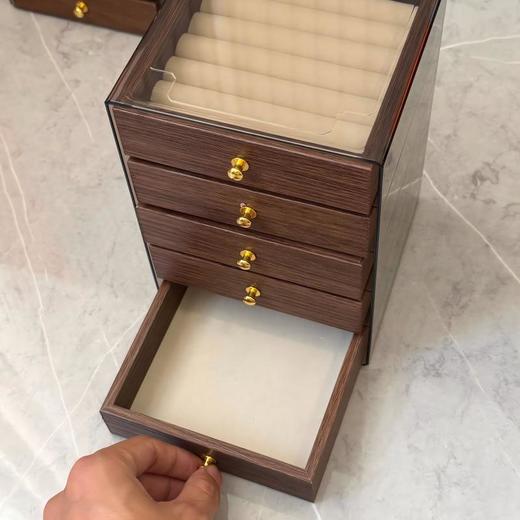 Trees&wind胡桃木五层首饰盒|帮珠宝找个家，分层收纳整洁有序 商品图5