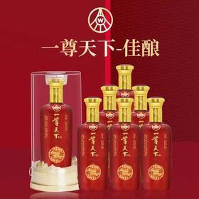 2023年五粮液一尊天下佳酿，52度浓香型白酒，整箱500ml*6瓶，每箱3个礼袋。