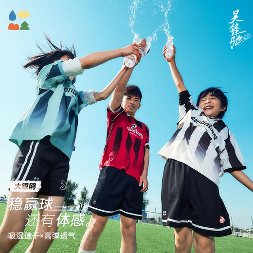 【条纹POLO速干短袖】森林棠26夏款鸟眼透气儿童经典撞色球衣运动衫40162461 商品图1