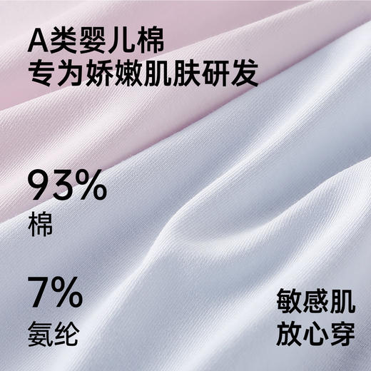 润微莱卡零染棉内裤无痕透气纯棉加长裆抑菌大码女士女生三角裤   零染棉 商品图3