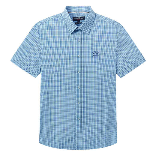 德鲨短袖格子衬衫男青年2026夏新款休闲上衣男装打底衬衣 商品图4