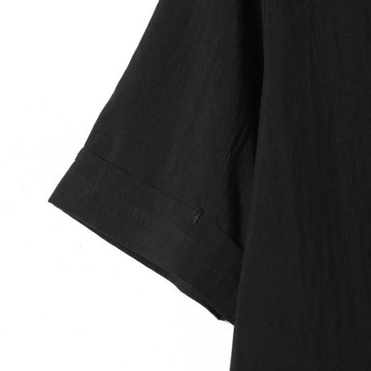 SDSA男装2026新款高贵轻奢韩版简约纽扣纯色连帽短袖衬衫百搭休闲 商品图3