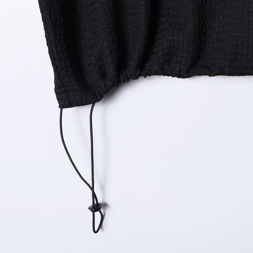 SDSA男装2026新款华夫格新中式盘扣抽绳短袖T恤宽松立领休闲上衣 商品图3