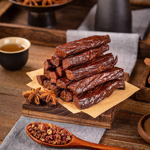 草原散养黄牛肉，传统风干工艺，牛肉干更香更纯 7成干 高蛋白 手撕牛肉干 250g/袋 商品图9