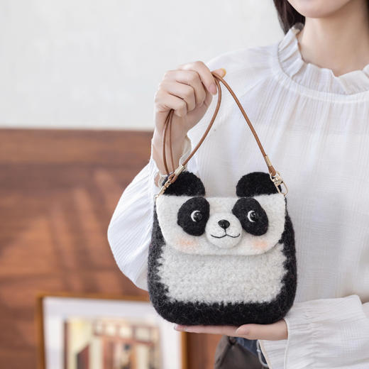 苏苏姐家动物毡化包手工DIY钩针编织莫兰迪毛线团斜挎自制材料包 商品图2