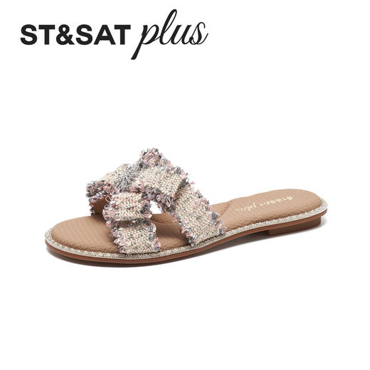 星期六26夏新款微光蝴蝶结小香风凉拖SSE2110470 商品图2