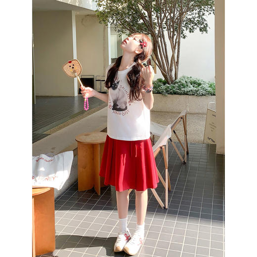 <曾小咸推荐>4.10现货秒杀 ！微信超特价！韩系猫咪印花t恤 日常129.99 立减70 秒杀59.99！！ 商品图3