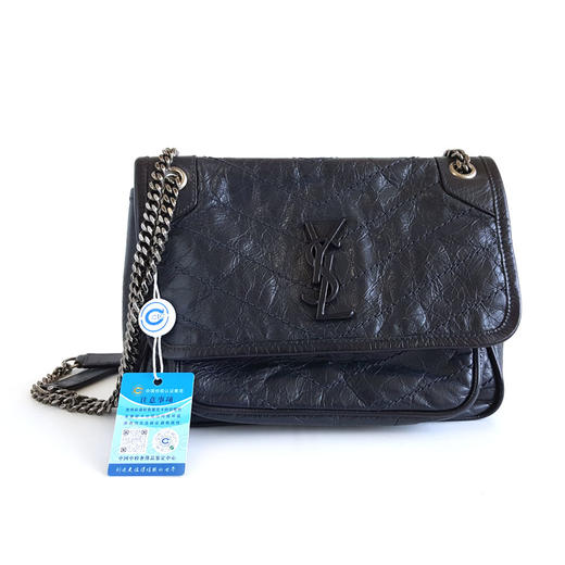 【95新】YSL圣罗兰NIKI533037小号藏青色niki链条包单肩斜挎包女士020426AK17 商品图0