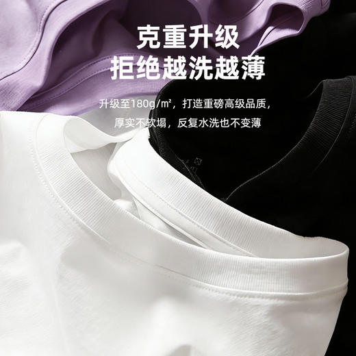 女士长绒棉液氨短袖T恤 商品图5
