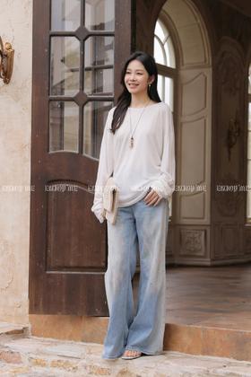 【门店同款】ENJOY夏季蓝调星河阔腿裤 171044462