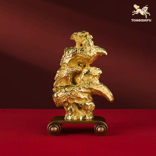 铜师傅《祥龙石》上新了故宫联名 创意家居装饰品客厅书房铜摆件 商品图0