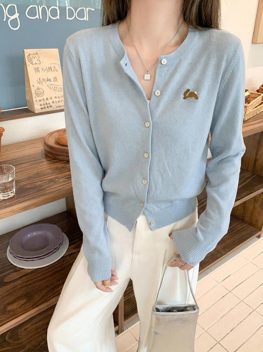 <曾小咸推荐>4.9现货秒杀 ！微信超特价！韩系短款针织开衫 日常169.99 立减90 秒杀79.99！！ 商品图6