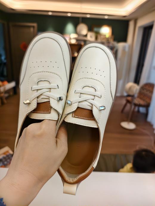 【足*健同厂同款】艾娜达一脚蹬妈妈鞋 时尚舒适老人鞋 质感 真皮鞋面+防滑鞋底+精裁设计！ 商品图1