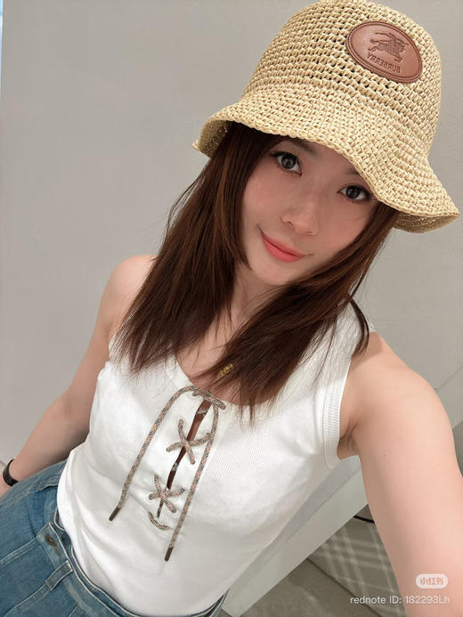 48-6 独家圆正 BBR设计感 西部风情 小浪漫 系带背心 我穿L完美😍 商品图4