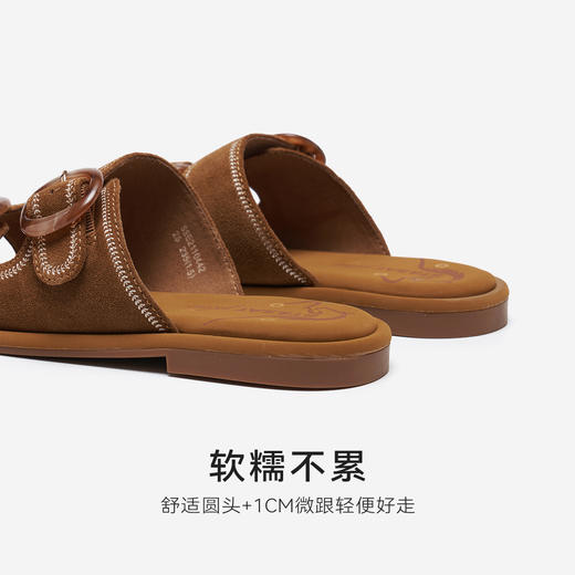 星期六26夏新款百搭柔玳扣平底凉拖SSE2110442 商品图9