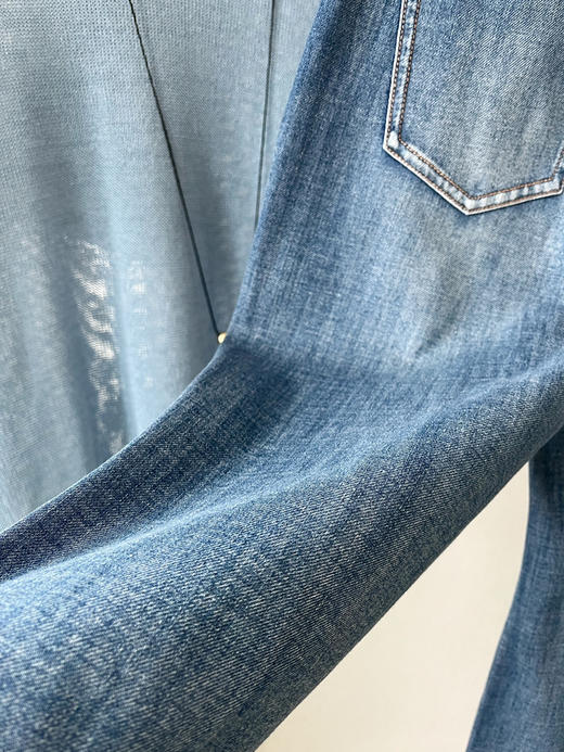 【腿精本腿】噢蜜ooomeooo高弹修身喇叭牛仔裤 商品图8