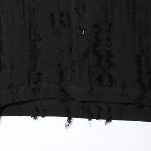 SDSA男装2026新款高贵轻奢潮牌磨破磨毛设计翻领短袖衬衫百搭舒适 商品图3