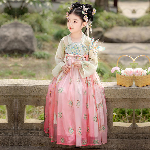 【团购】【苏城纪】汉服女童襦裙楚薇 商品图0