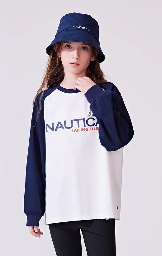 【店庆提前购】【2024春季新品】NAUTICA童装 男童女童长袖T恤NKG101312  吊牌价   299元  活动价  179元 商品图1