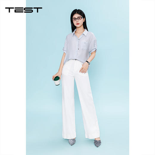 夏上新松弛感冰丝半拉链薄款透气显瘦设计感衬衣1262026 商品图0