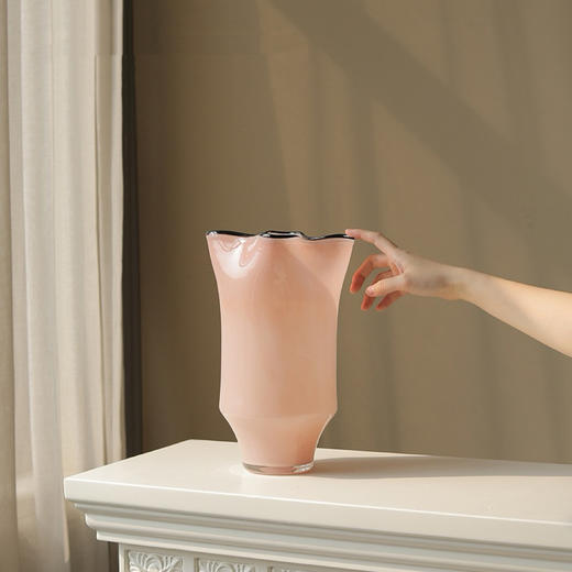 【旖旎】简小姐精选 法式中古花瓶玻璃花瓶 粉色高级复古感 客厅卧室家居饰品 下单7天发货 商品图4