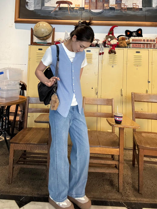 【可以跑步的牛仔裤】噢蜜ooomeooo长短款系列直筒牛仔裤 商品图7