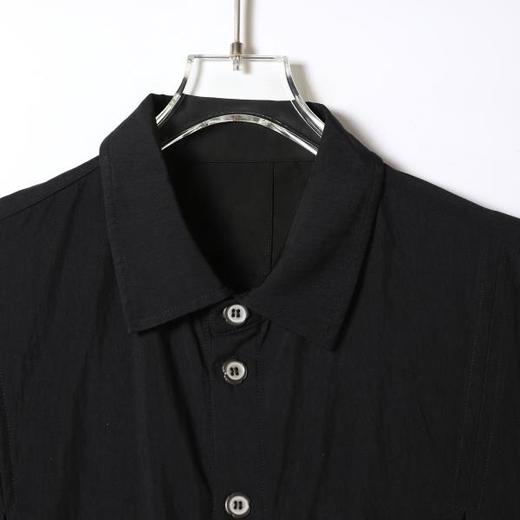 SDSA男装2026新款高贵轻奢潮牌简约褶皱纯色短袖衬衫显瘦百搭上衣 商品图2