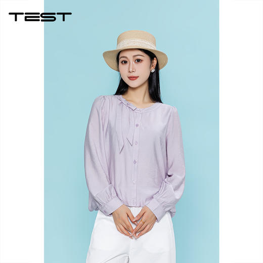 夏上新薄款系带温柔风法式宽松防晒小衫1262027 商品图0