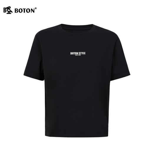 波顿女士圆领短袖净色T恤简约透气休闲LT360226 商品图7