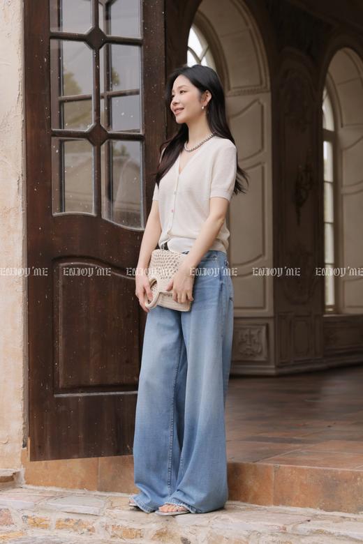 【门店同款】ENJOY夏季苏丹蓝细闪阔腿裤 170496723 商品图3