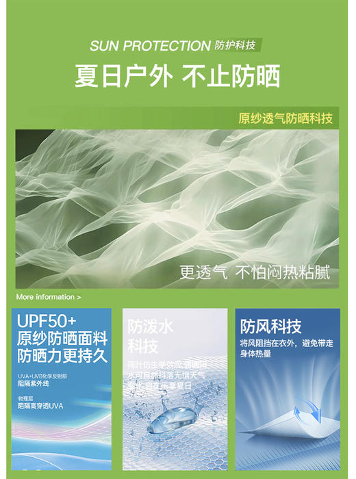 官网579！蕉家户外晴雨两用轻薄防晒衣UPF50+防紫外线原纱透气防水外套上衣 商品图3