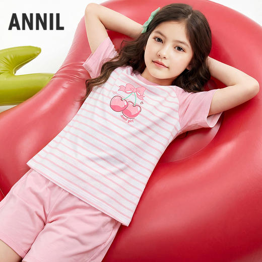 男女童家居服套装夏季新款安奈儿童装JM621792 商品图0