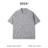 SDSA男装2026新款高贵轻奢慵懒风竖纹设计海鸥领短袖T恤百搭休闲 商品缩略图0