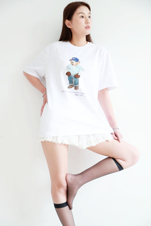 一眼喜欢的感觉，美式印花t恤。基础款圆领宽松半袖儿上衣E040868 商品图11