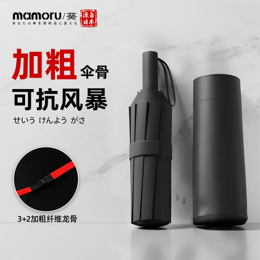 【Mamoru葵 日本防晒伞】 太阳遮阳伞 黑胶全自动 防紫外线晴雨两用雨伞 商品图3