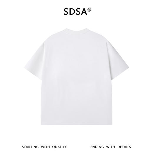 SDSA男装2026新款高贵轻奢美式简约撞色刺绣字母圆领短袖T恤百搭 商品图1