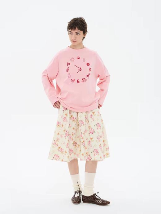 local tag/lt26ssk05/日光花园 印花肌理半身裙 A字百搭蓬蓬裙中长裙 商品图3