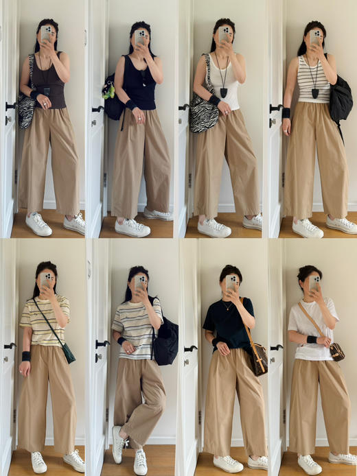 26夏--薄+轻盈高密棉纸感| 窄腰边九分裤【包邮+三天无理由退换】 商品图3