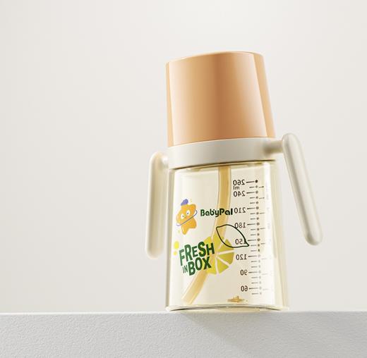 PPSU底部回气宝宝防胀气吸管奶瓶320m吸管水杯一瓶多用（吸管+鸭嘴+奶嘴） 商品图7