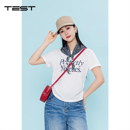 夏上新侧边褶皱设计遮肉显高百搭T恤1262025 商品图1