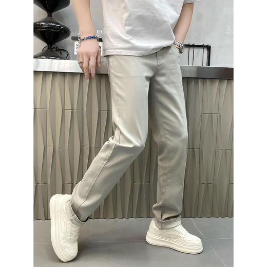 老钱风轻商务百搭修身水洗宽松小直筒柔软休闲男长裤    KDZC-Y78018 商品图1