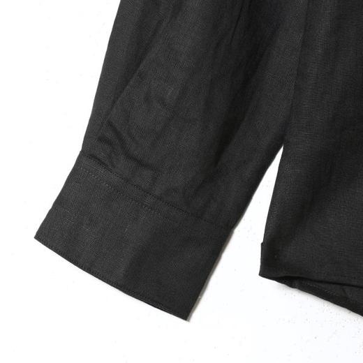 SDSA男装2026新款高贵轻奢时尚休闲纯色翻领长袖衬衫百搭宽松上衣 商品图2