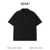 SDSA男装2026新款轻奢简约亲肤缝线半拉链立领短袖T恤百搭舒适 商品缩略图0