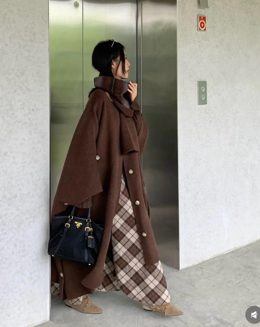 PRADA Tessuto 黑色 尼龙拼牛皮 大号斜挎包 商品图3