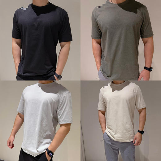 48-9 签约面料 右肩三箭头 速干防晒 立体剪裁 男士暴汗圆领短袖 商品图0